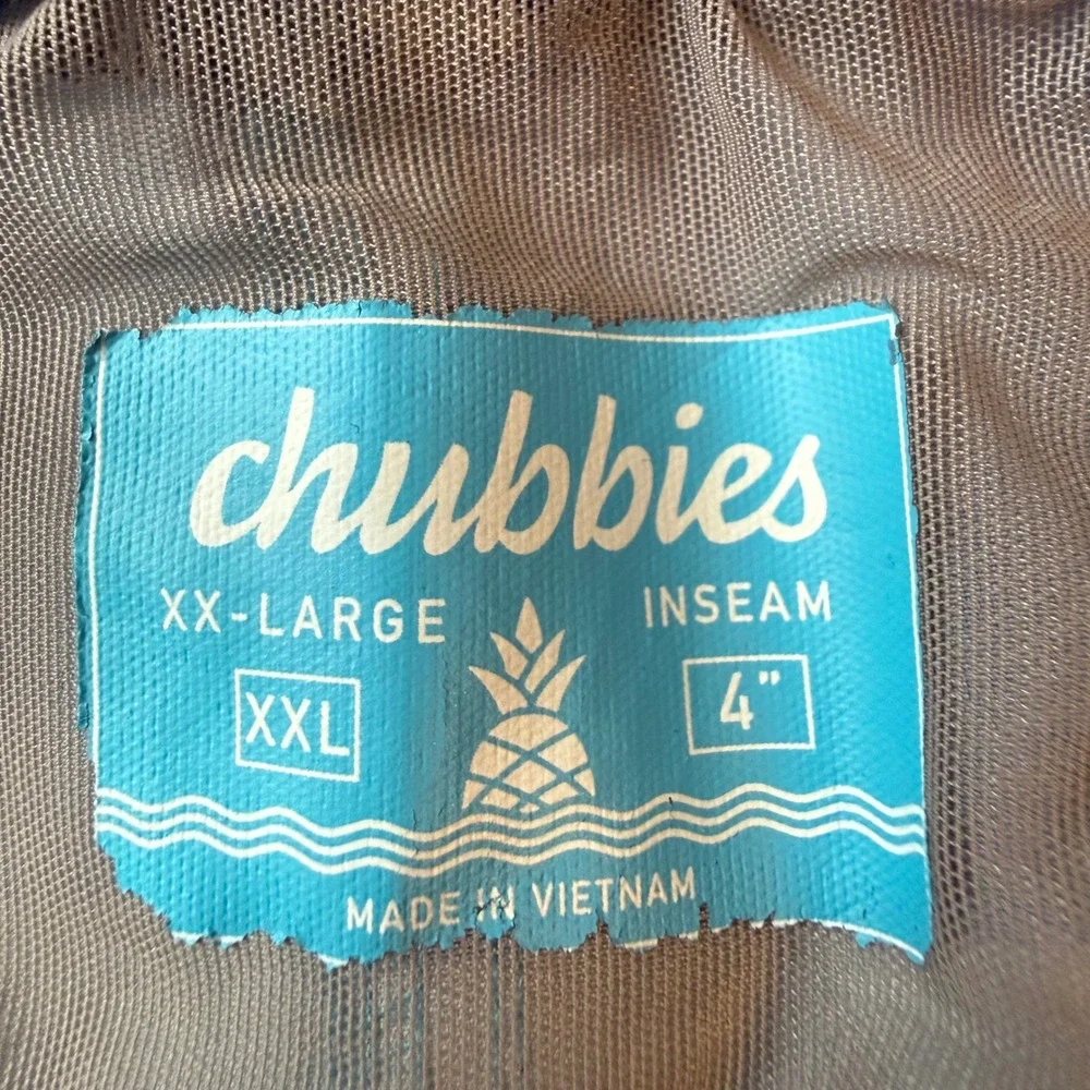 Chubbies Men's XXL Swim Trunks Striped Blue‎ Yellow Pink White Drawstring